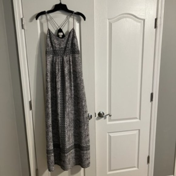 Loft Women's Maxi Dress 8 Dark Blue and White - Picture 1 of 15
